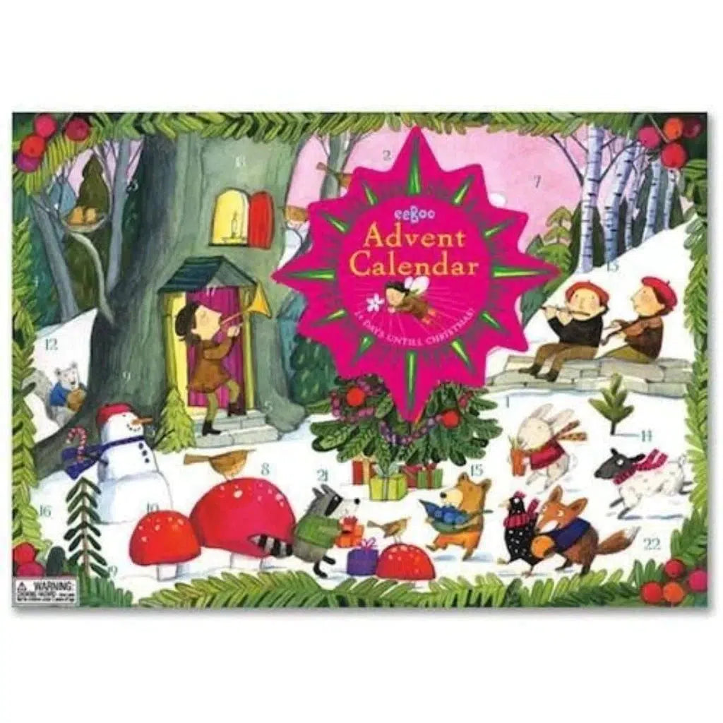 this image shows the christmas in the woods calendar in the set