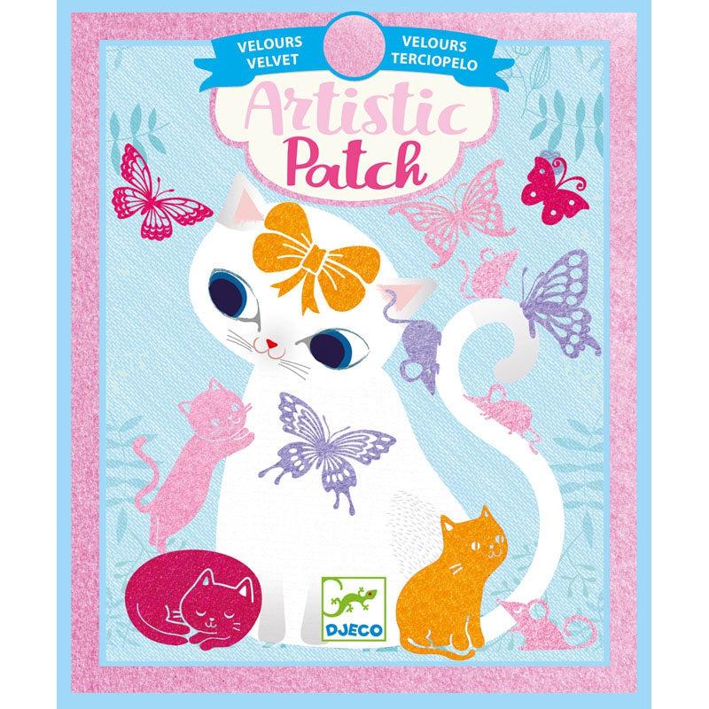 Image of the packaging for the Artistic Patch Little Pets craft. On the front is an example of what a finished product could look like.