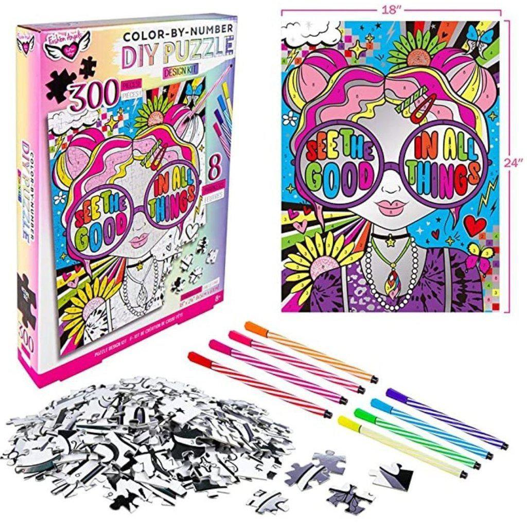 DIY Color-by-Number Puzzle - See The Good in All Things-Fashion Angels-The Red Balloon Toy Store