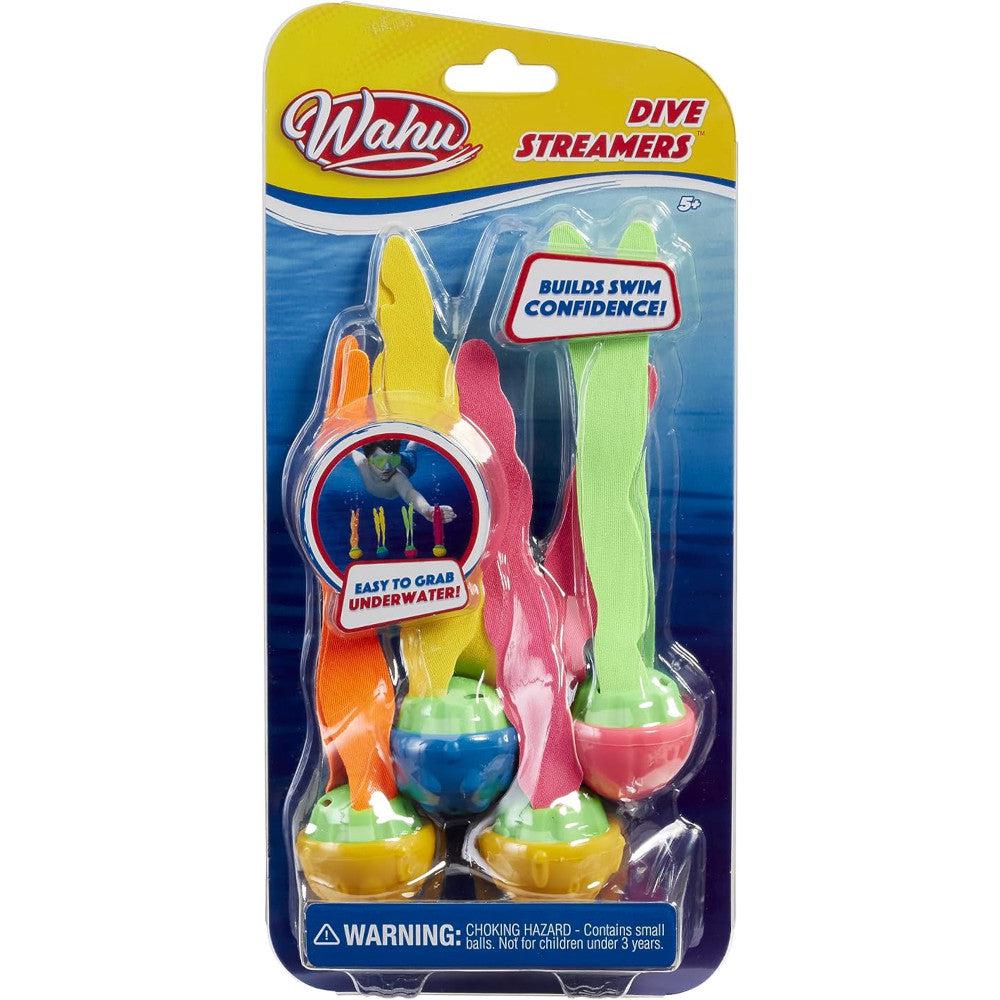 same packaging but with streamers colored: green, pink, yellow, and orange, with yellow, blue, and pink tips