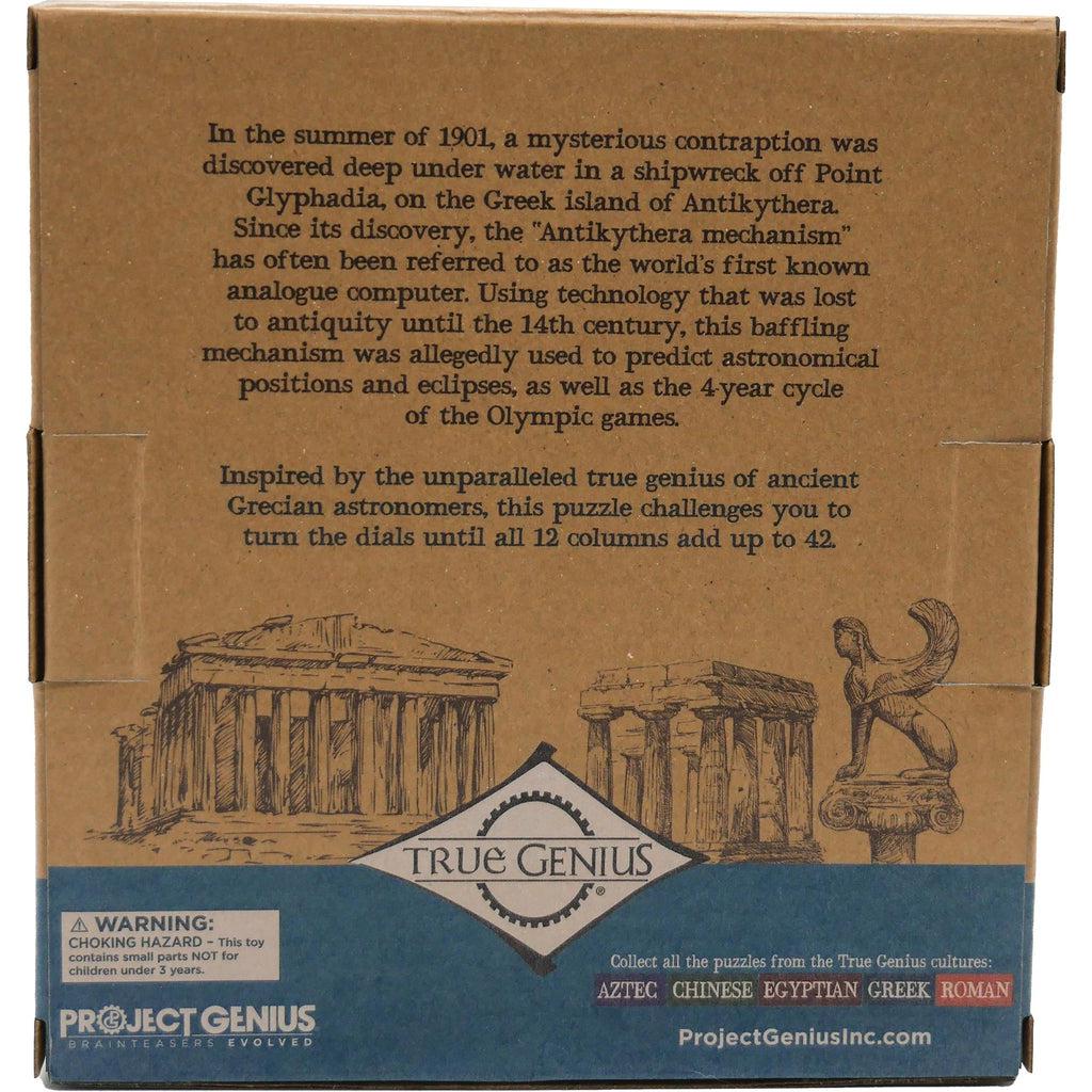 Image of the back of the packaging. It gives the backstory of the idea this puzzle was based upon.