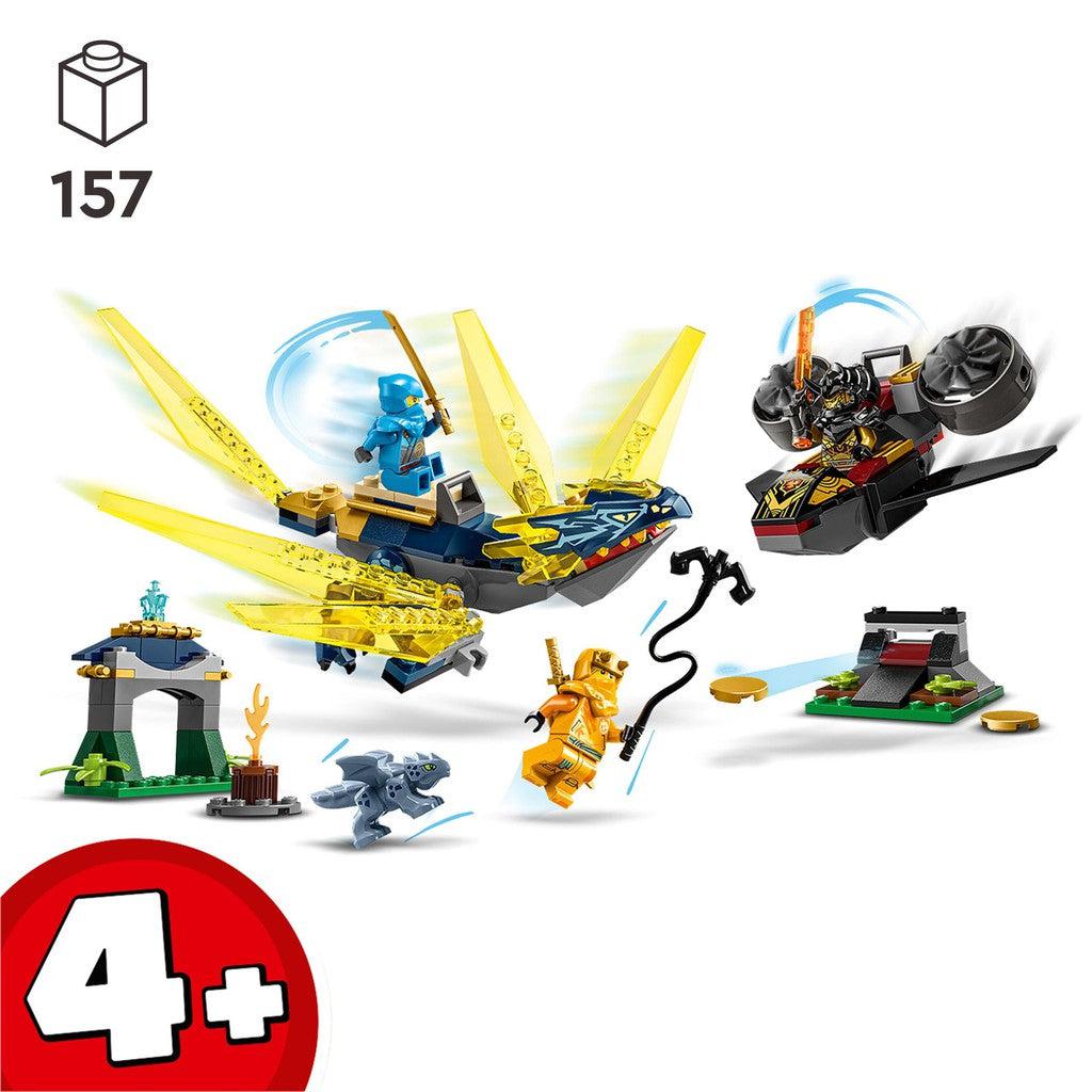 for ages 4+ with 157 LEGO pieces. Build your own Ninjago set