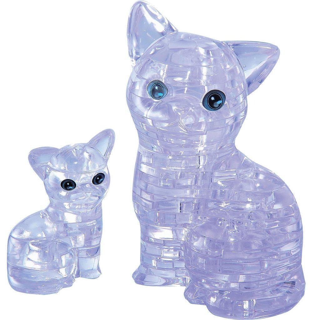 3D Crystal Puzzle - Cat & Kitten-University Games-The Red Balloon Toy Store