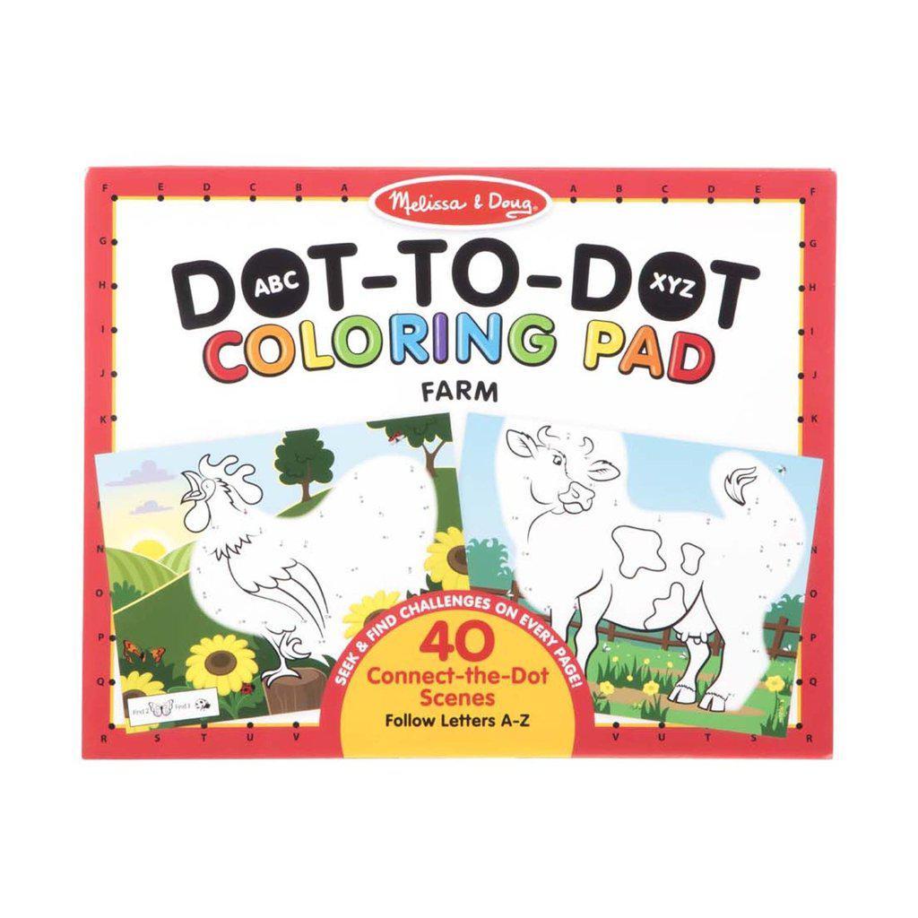 ABC Dot-to-Dot Coloring Pad - Farm-Melissa & Doug-The Red Balloon Toy Store