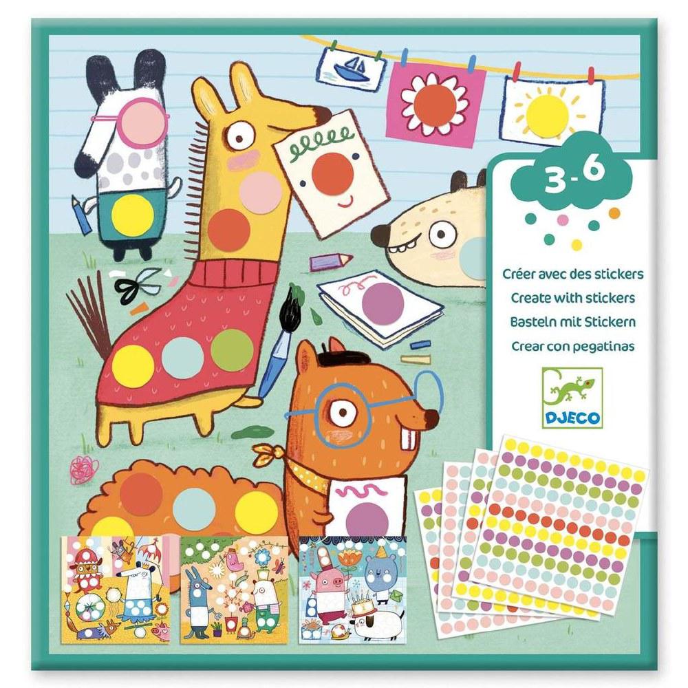 Colored Dots Sticker Kits-Djeco-The Red Balloon Toy Store