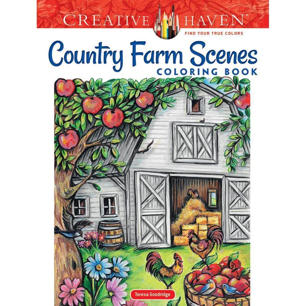 Creative Haven Country Farm Scenes Coloring Book-Dover Publications-The Red Balloon Toy Store