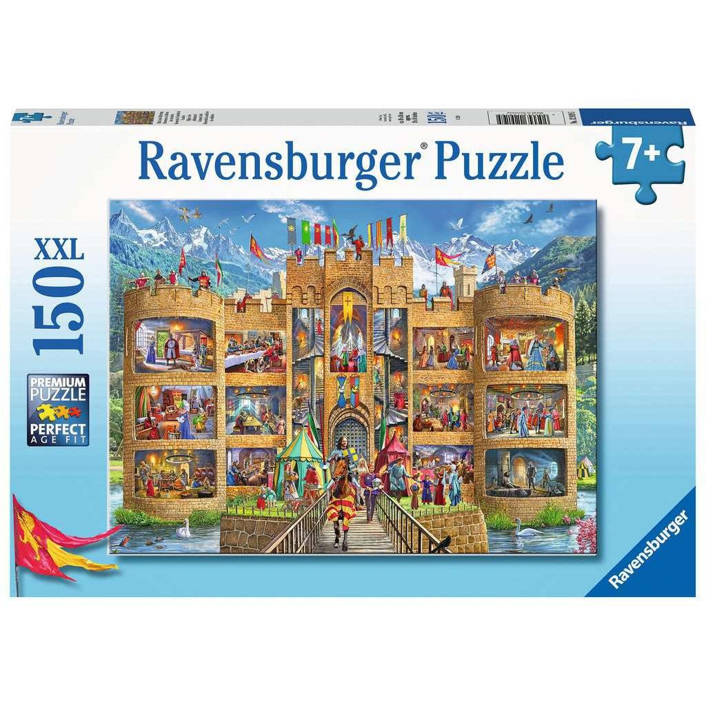 Puzzle box | Image of illustrated castle with open walls revealing each room | 150 XXL pcs