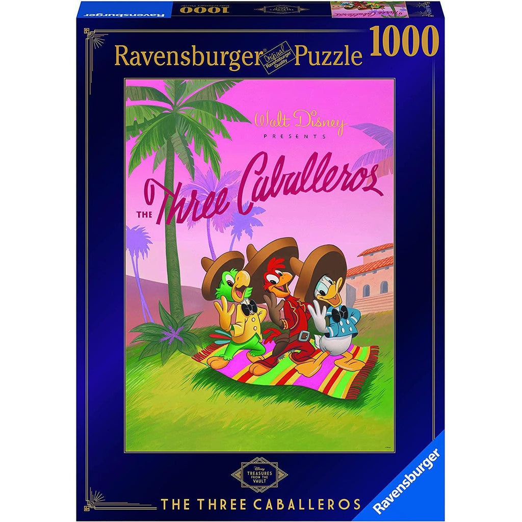 Ravensburger puzzle box | Disney Treasures from the Vault | Image of The Three Caballeros | 1000pcs