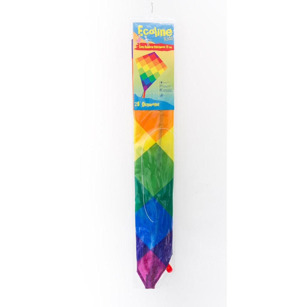 EcoLine Eddy Rainbow Patchwork 70cm Kite-HQ Kites-The Red Balloon Toy Store