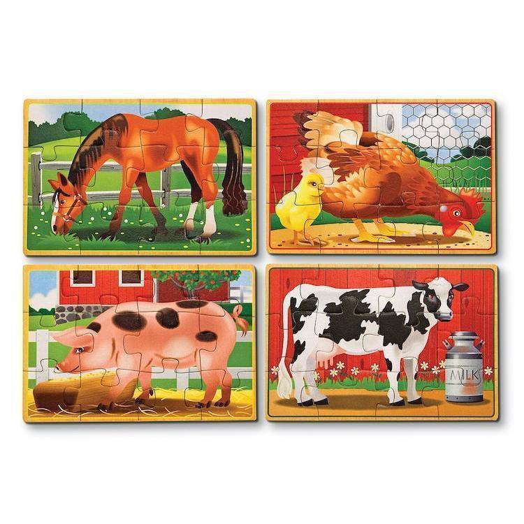 Farm Animals Puzzles in a Box-Melissa & Doug-The Red Balloon Toy Store
