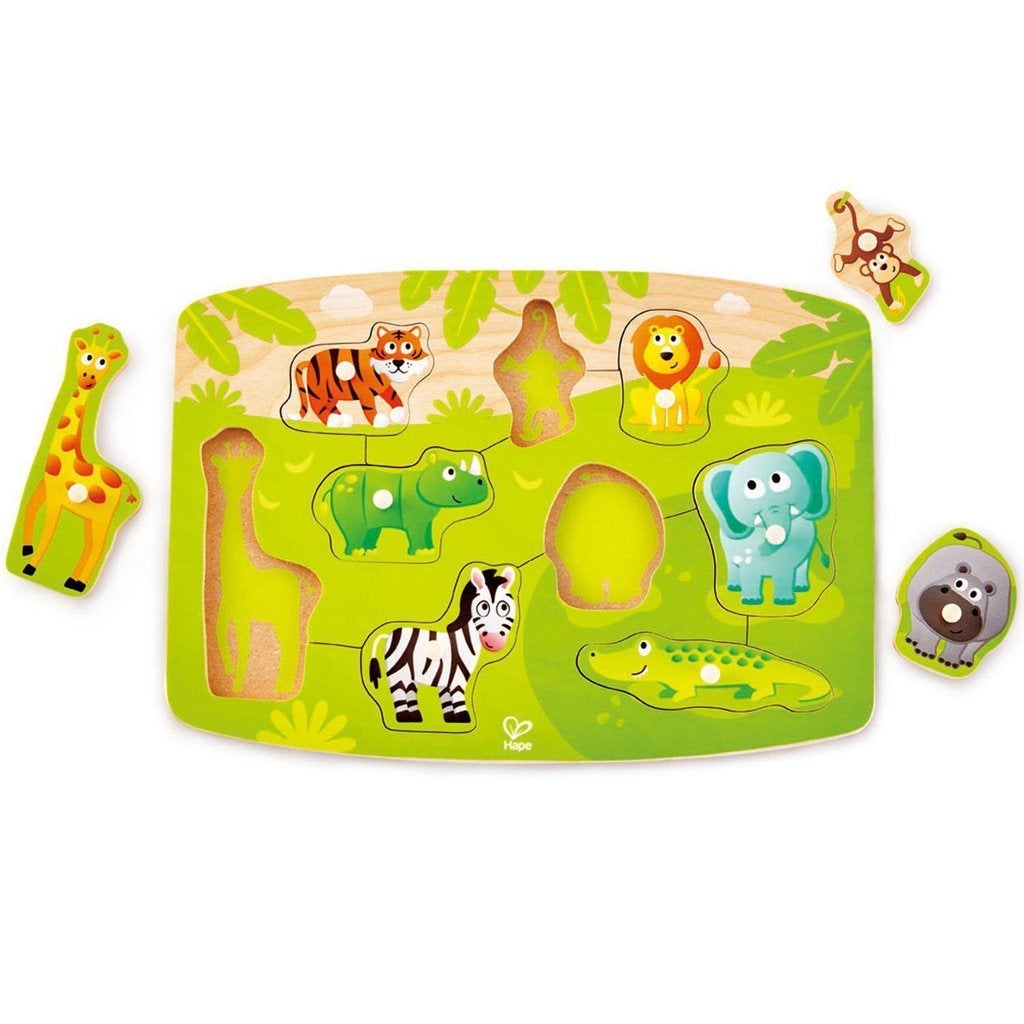 Hape Toys Jungle Peg Puzzle-Hape-The Red Balloon Toy Store