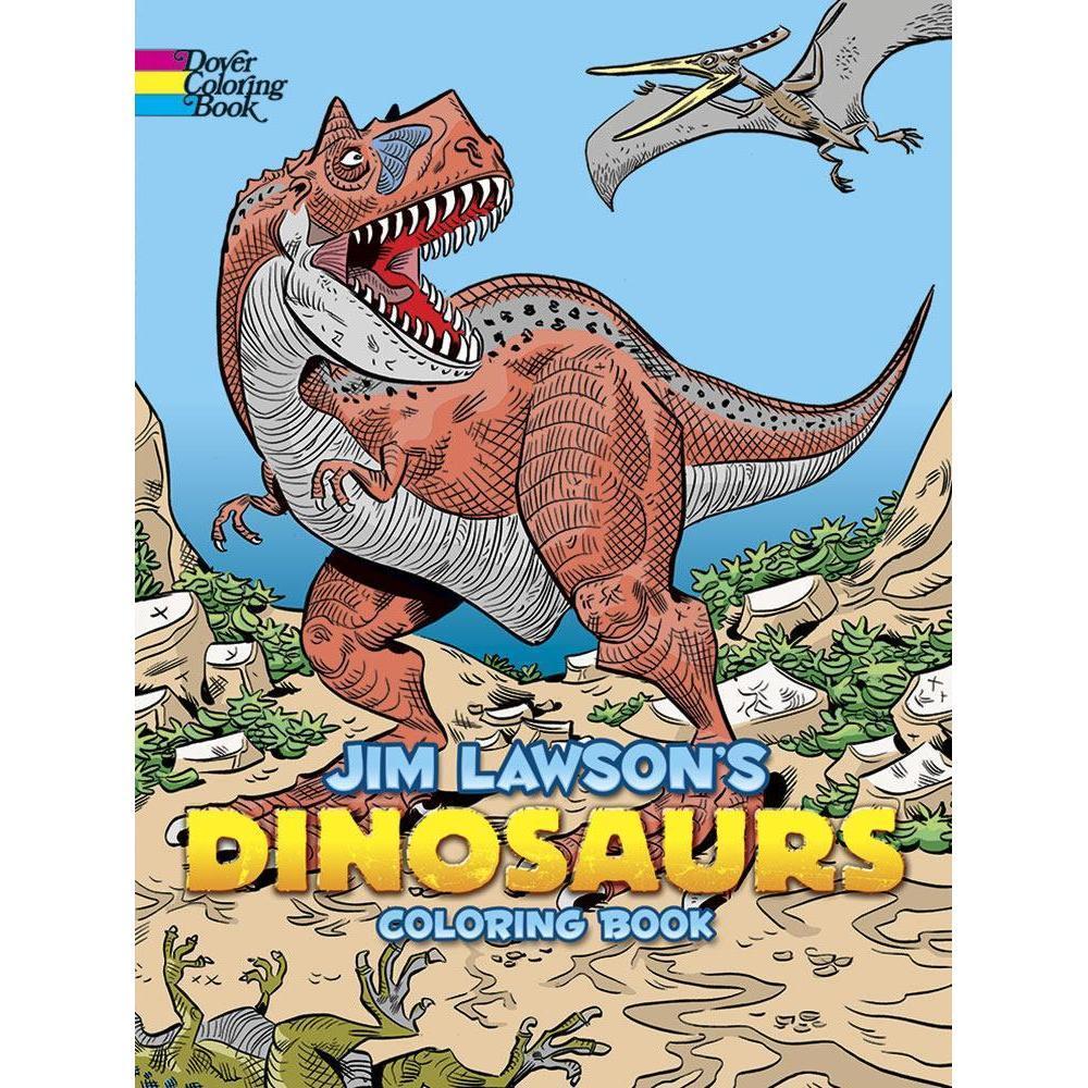 Jim Lawson's Dinosaurs Coloring Book-Dover Publications-The Red Balloon Toy Store