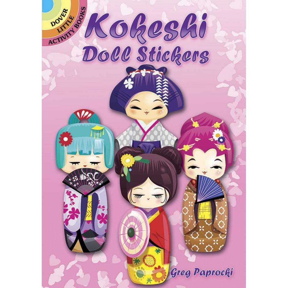 Kokeshi Doll Stickers-Dover Publications-The Red Balloon Toy Store