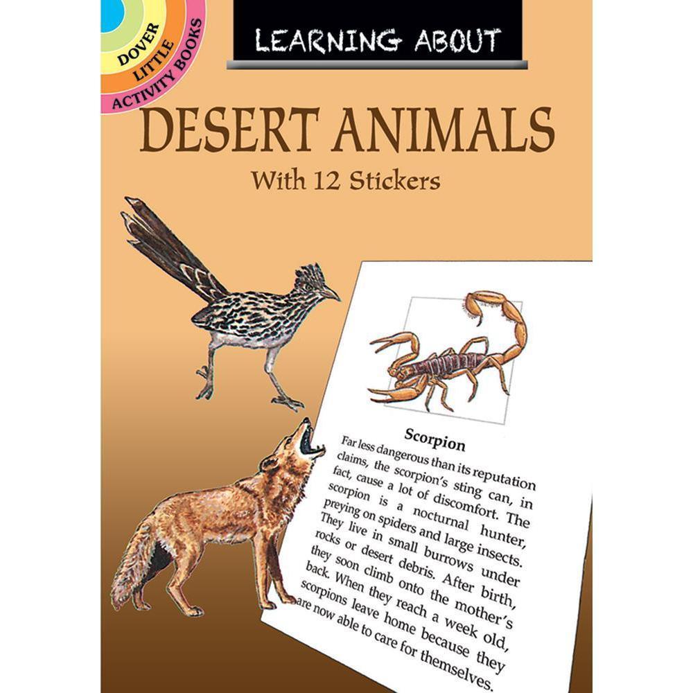 Learning About Desert Animals: With 12 Stickers-Dover Publications-The Red Balloon Toy Store
