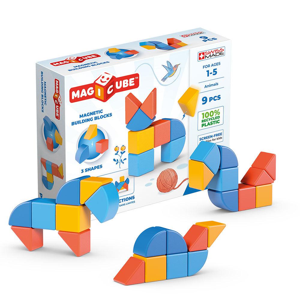 Magicube Shapes - Animal Set 9 pcs-Geomag-The Red Balloon Toy Store