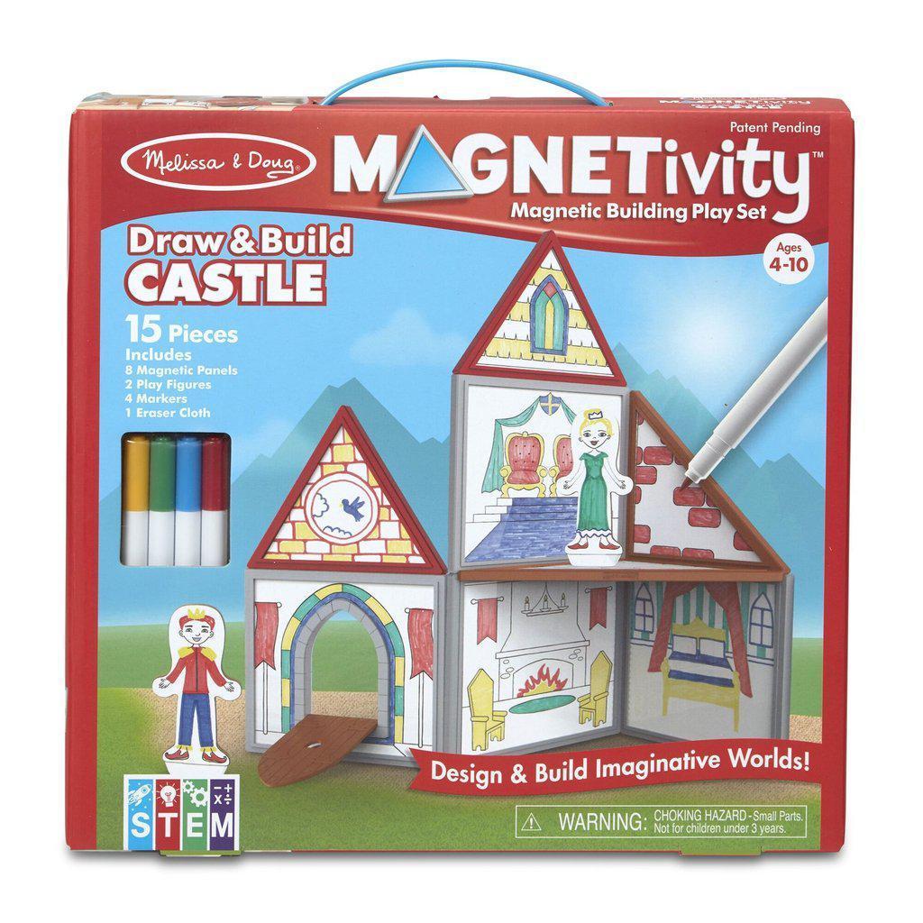 Magnetivity Magnetic Building Play Set - Draw & Build Castle-Melissa & Doug-The Red Balloon Toy Store