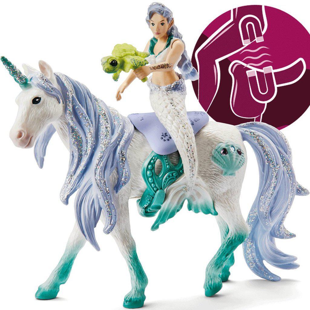 Mermaid Riding on Sea Unicorn-Schleich-The Red Balloon Toy Store