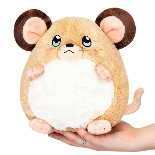 Image of the Mini Field Mouse squishable. It is a light brown mouse with a large white stomach and large dark brown ears. Its feet, paws, and tail are all tan.