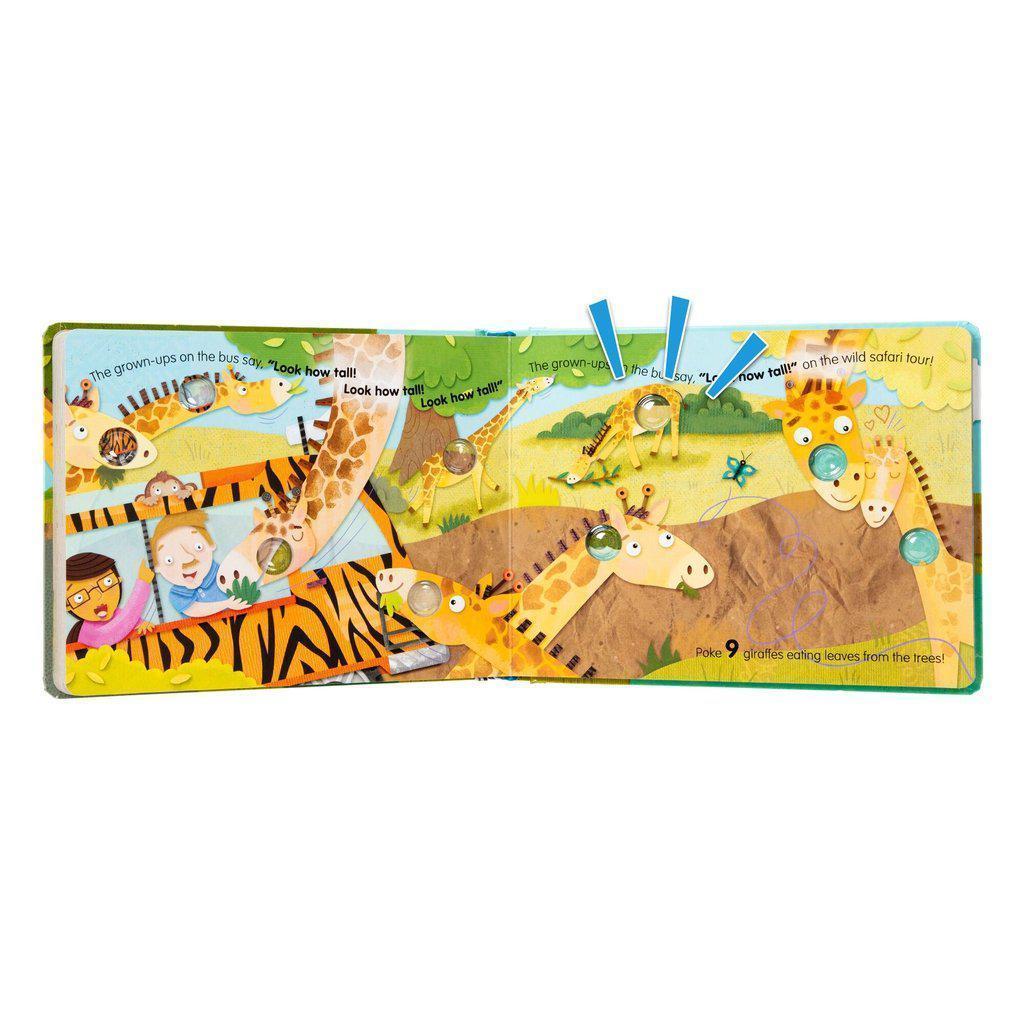 Poke-a-Dot - The Wheels on the Bus Wild Safari Board Book-Melissa & Doug-The Red Balloon Toy Store