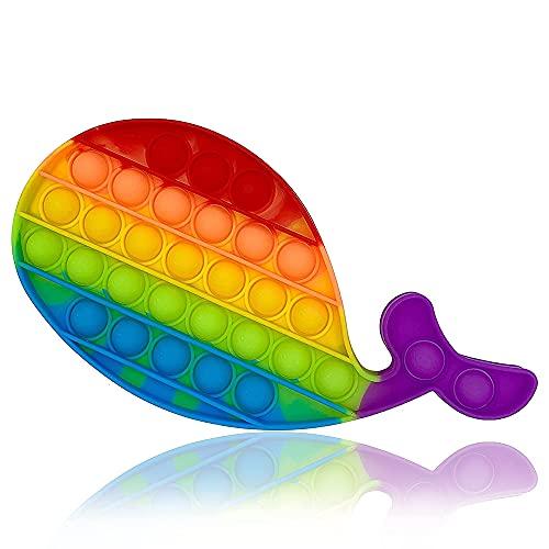 Rainbow Whale - Popping Fidget Toy-Jeannie's Enterprises-The Red Balloon Toy Store