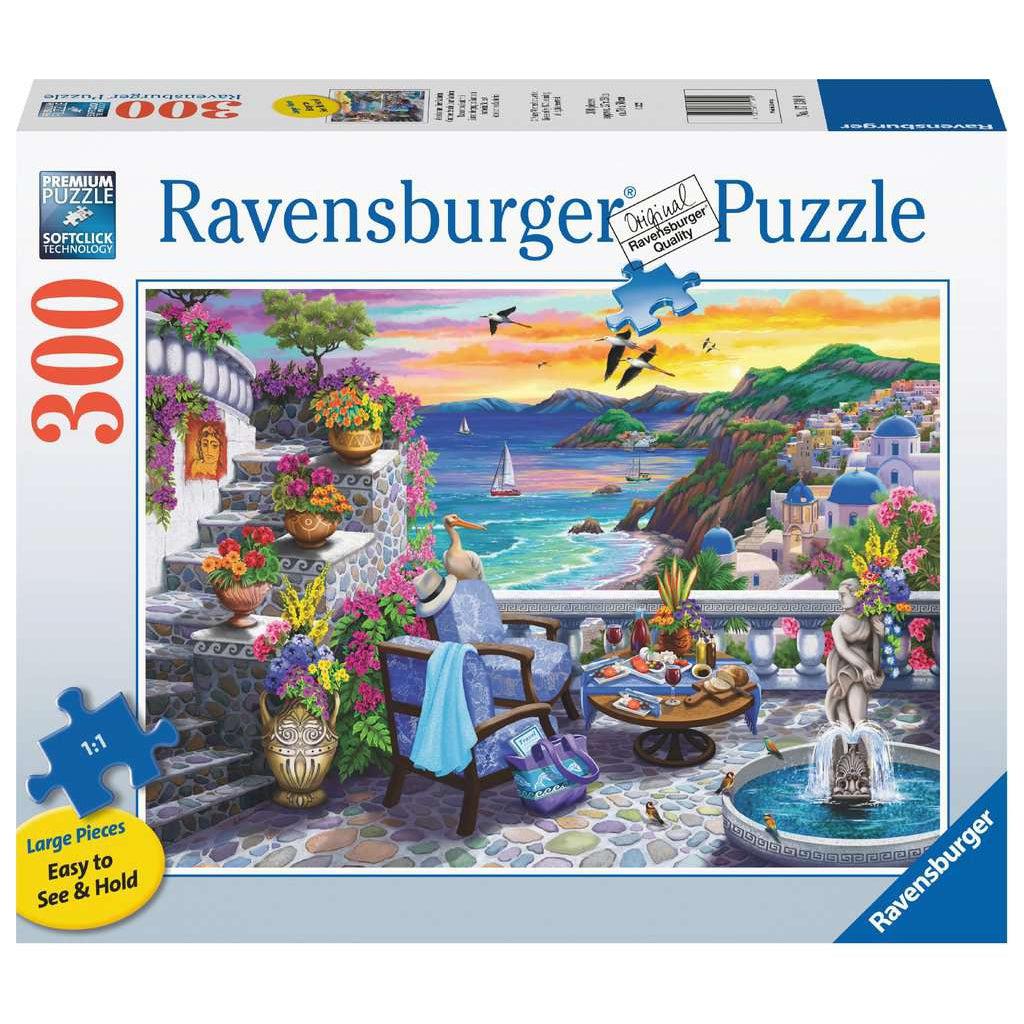 Ravensburger puzzle box | Image: Scenic view from Greek architecture style patio | 300pcs XL