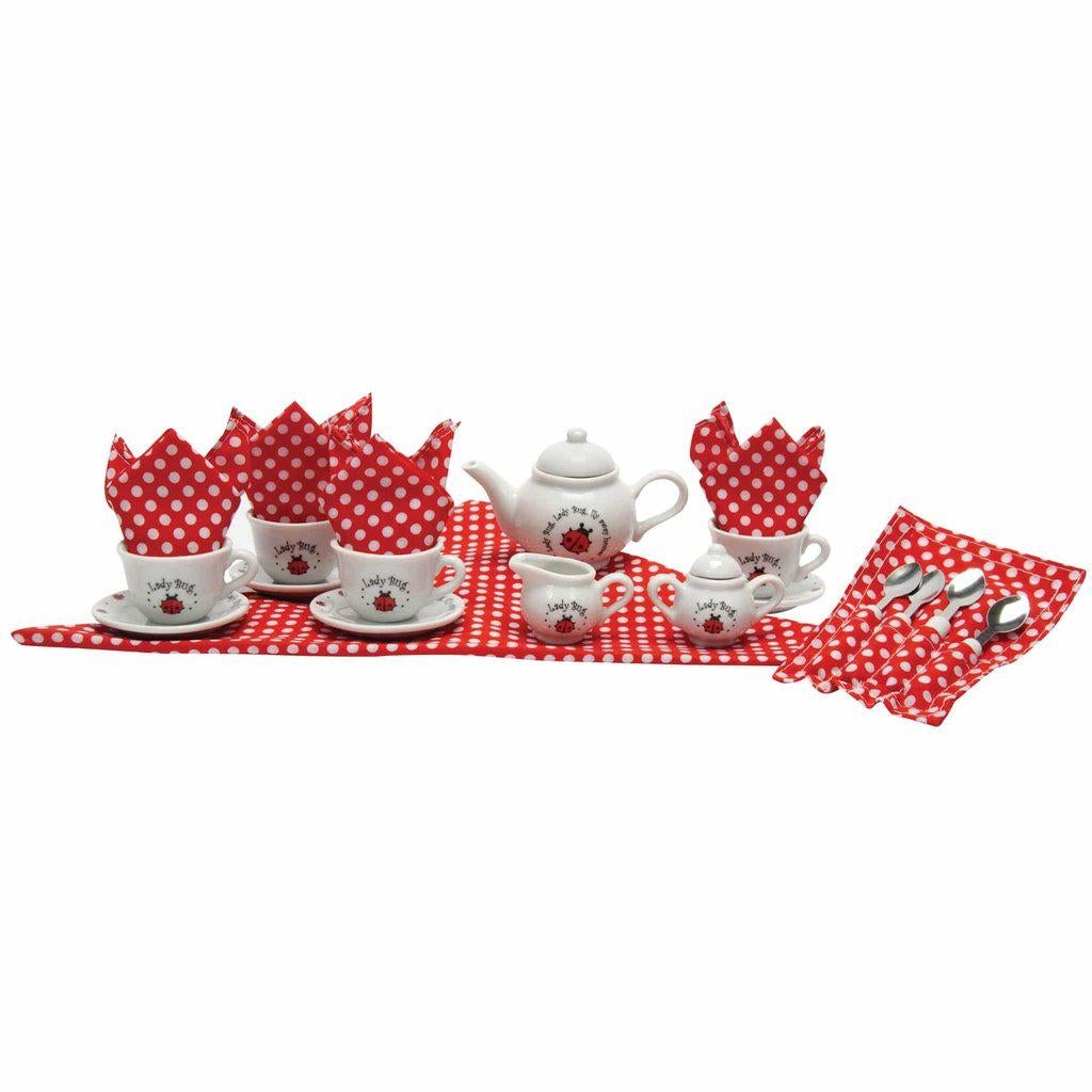 Schylling Ladybug Tea Set Basket-Schylling-The Red Balloon Toy Store