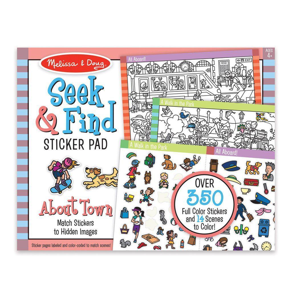 Seek & Find Sticker Pad - Around Town-Melissa & Doug-The Red Balloon Toy Store
