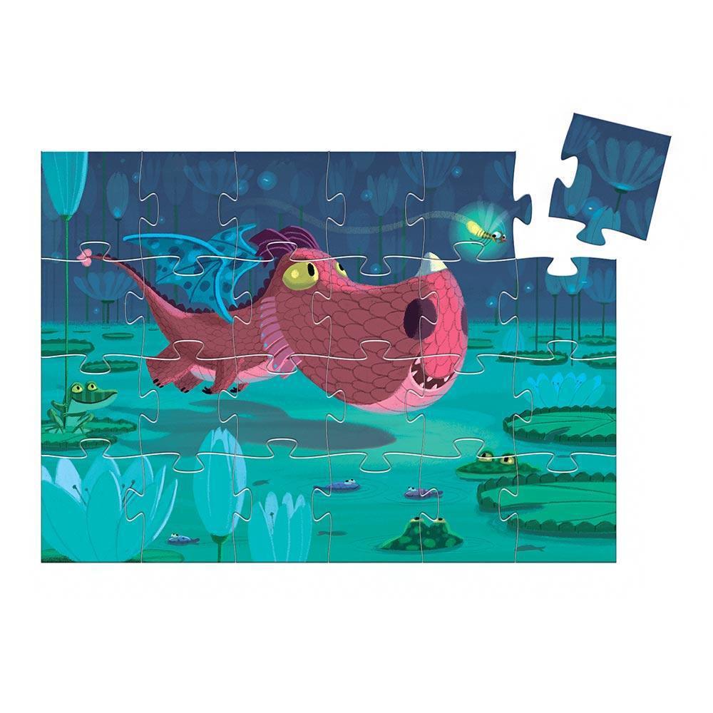 Silhouette Puzzle - Edward the Dragon-Djeco-The Red Balloon Toy Store