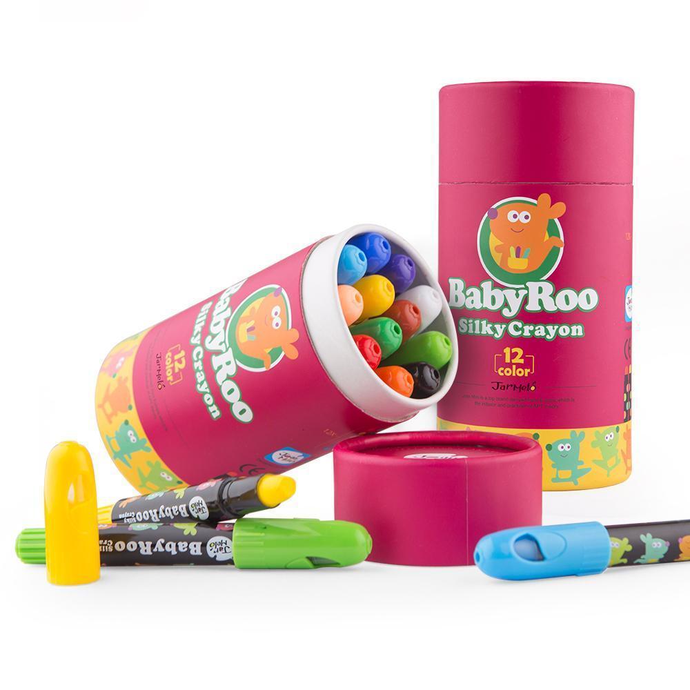 Silky Washable Crayon -Baby Roo 12 Colors-JarMelo-The Red Balloon Toy Store