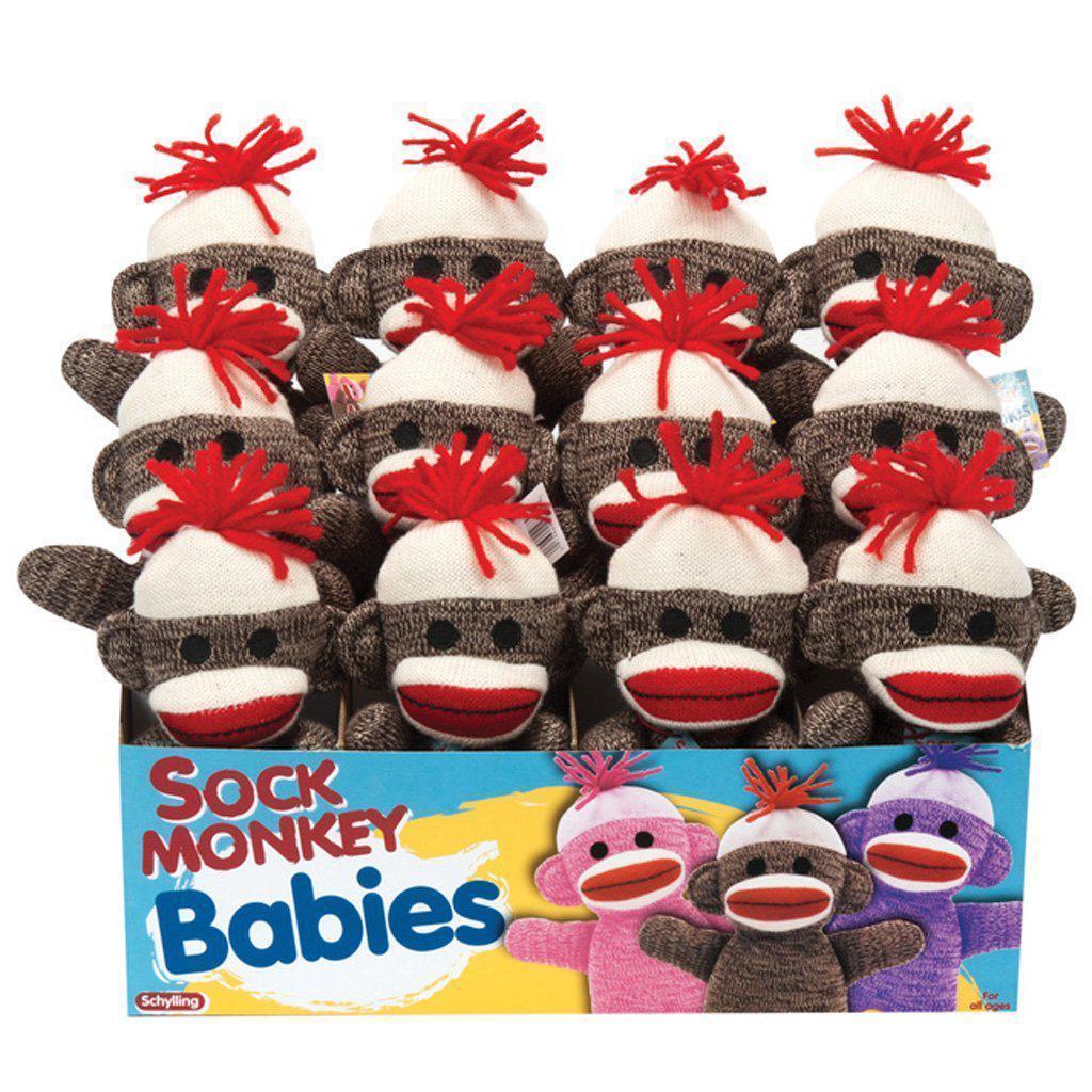 Sock Monkey Baby - Brown-Schylling-The Red Balloon Toy Store