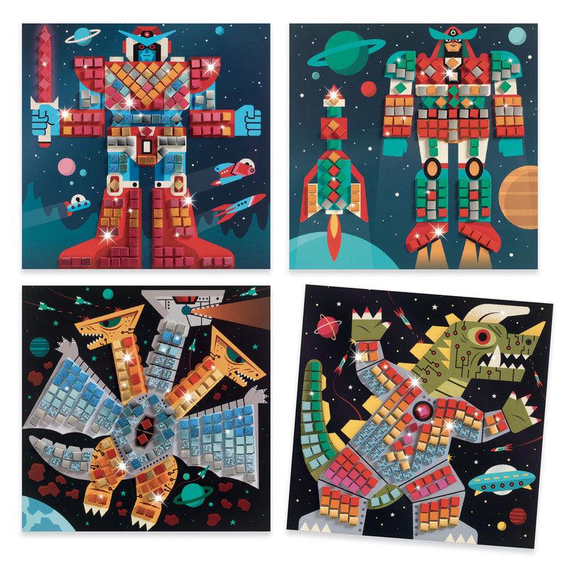 Space Battle Sticker Mosaic-Djeco-The Red Balloon Toy Store