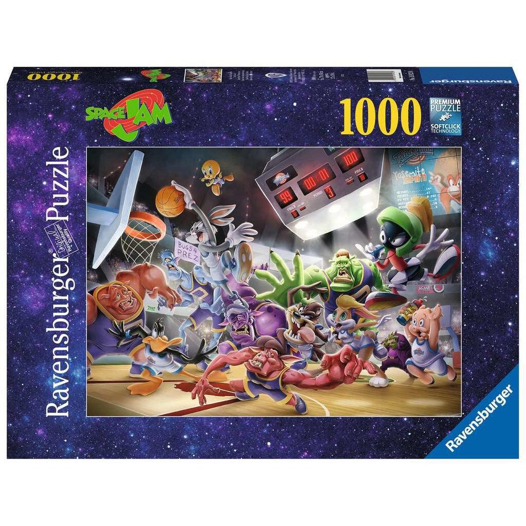 Ravensburger puzzle box | Image of Bugs Bunny dunking over characters from Space Jam | 1000pcs