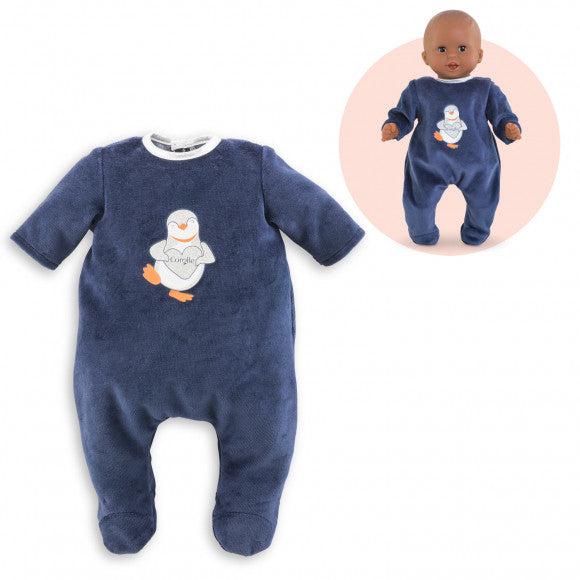 The same onesie is shown again, and smaller in the top right it's shown on a baby doll.