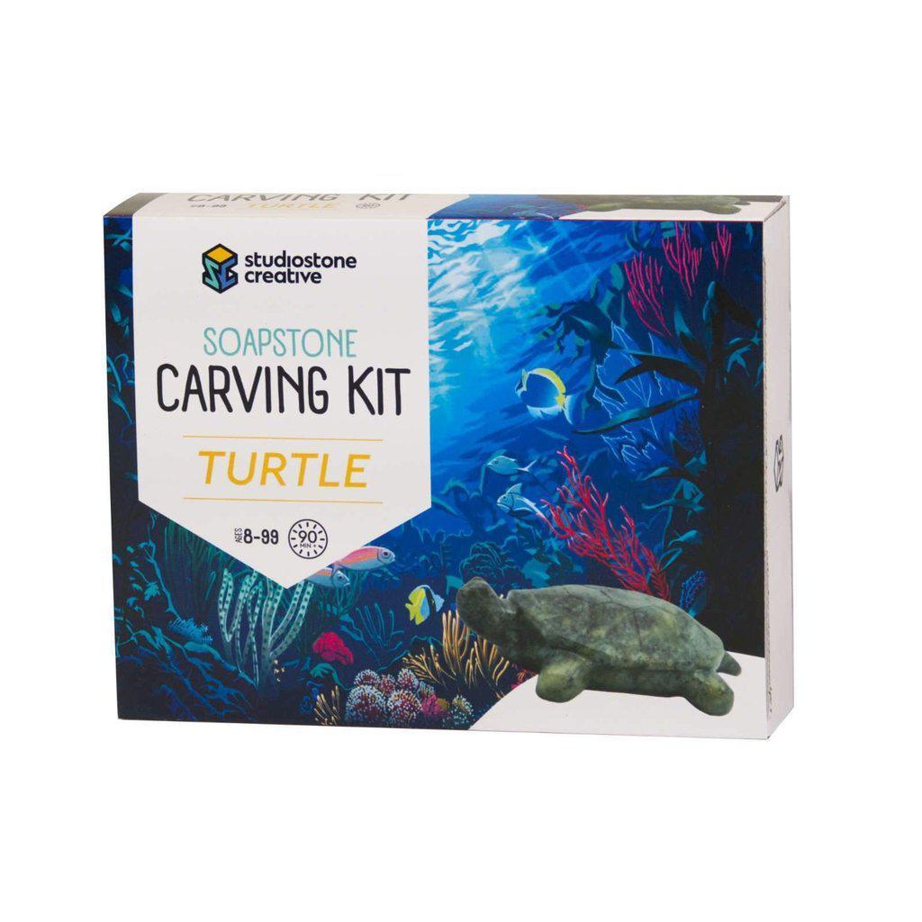Turtle Soapstone Carving Kit-Studiostone-The Red Balloon Toy Store