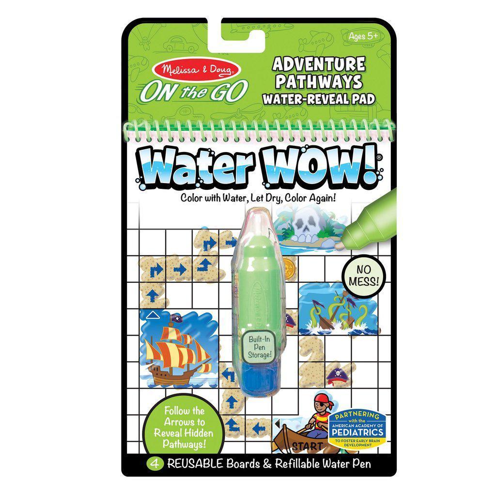 the image shows the box for water wow! there is a notepad and the water based pen to color with.