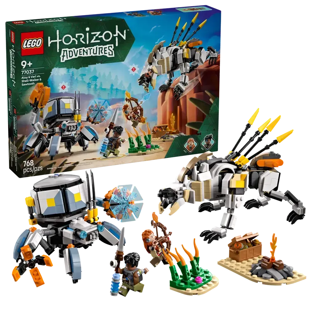 Aloy & Varl vs. Shell-Walker & Sawtooth-LEGO-The Red Balloon Toy Store