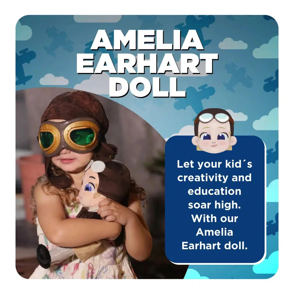 let your kid's creativity and education soar high with the amelia earhart doll
