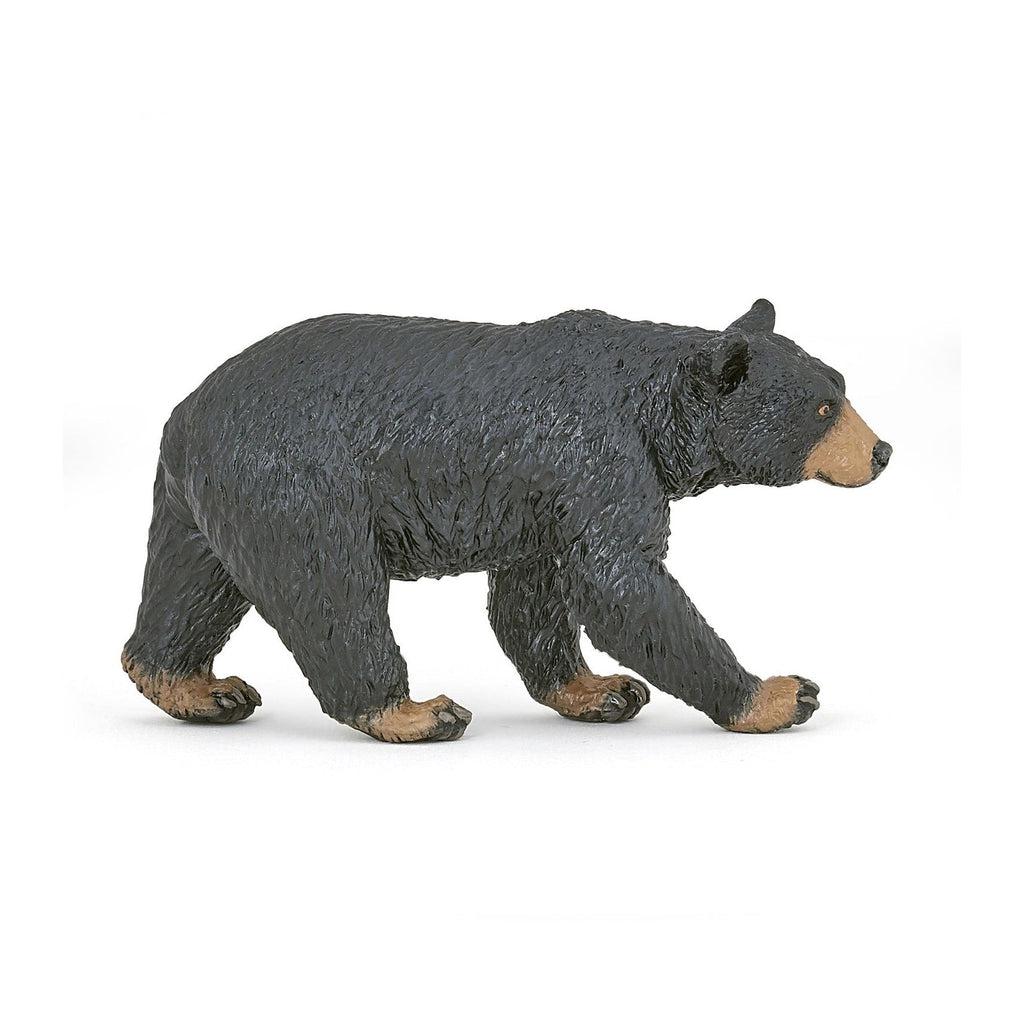 Image of the American Black Bear figurine. It is a black bear with brown skin.