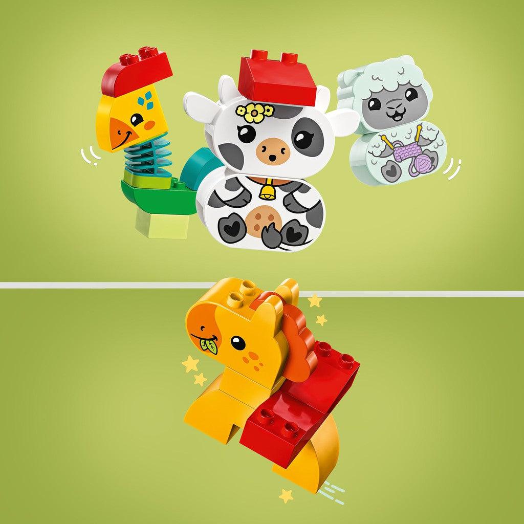 there are 4 DUPLO animals in the set to play with