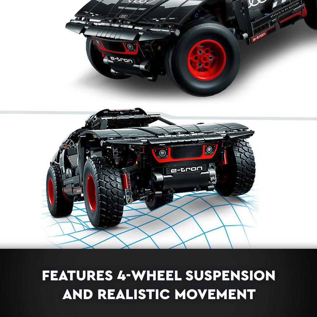 features 4-wheel suspension and realistic movement
