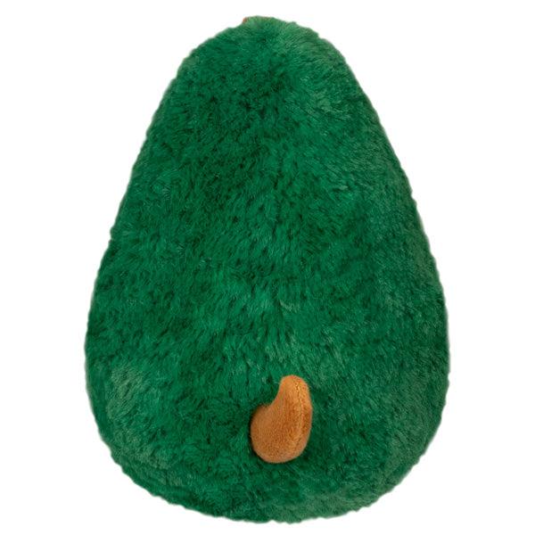 Back view of the plush. The tail is the same color as the avocado pit.
