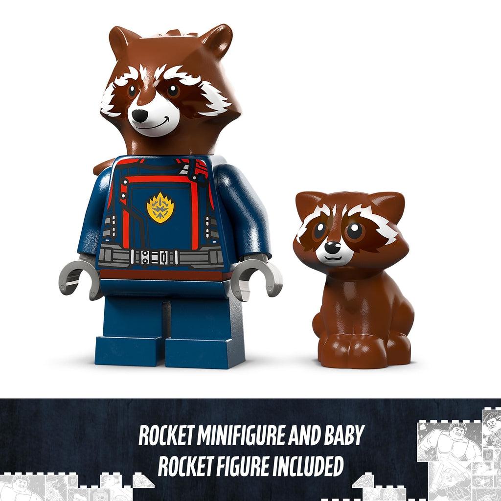 rocket minifigure and baby rocket figure included