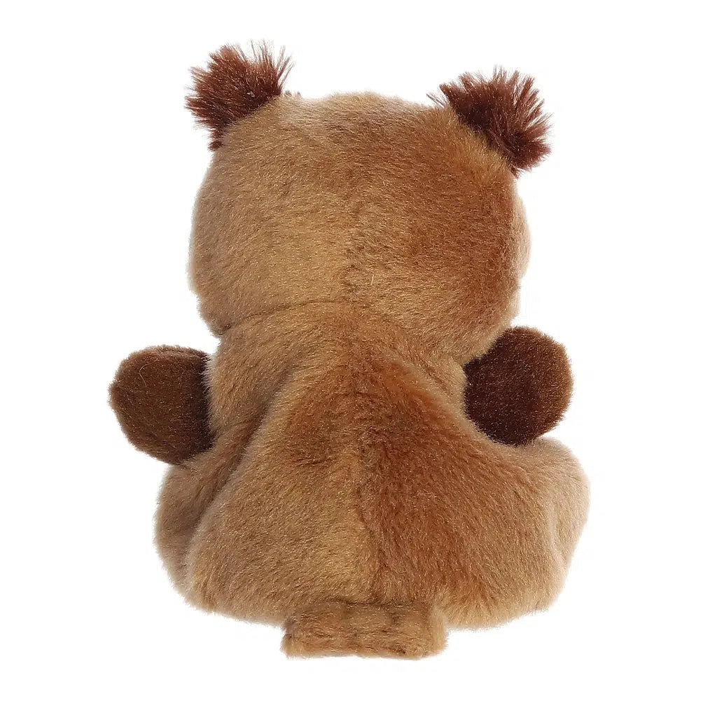 Back view of the owl plush. You can see that he has a small tail at the very bottom of his back.