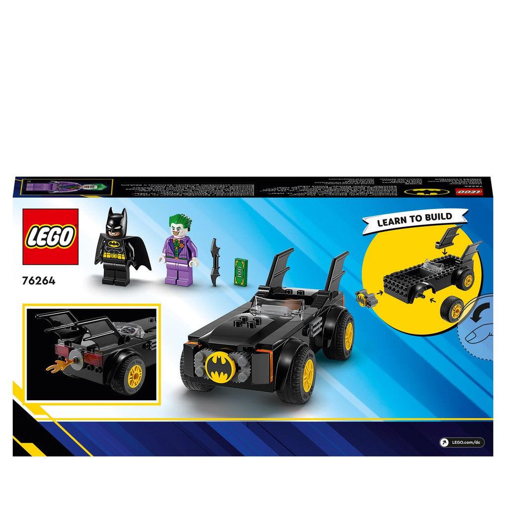 image shows the back of the box for the LEGO Batmobile