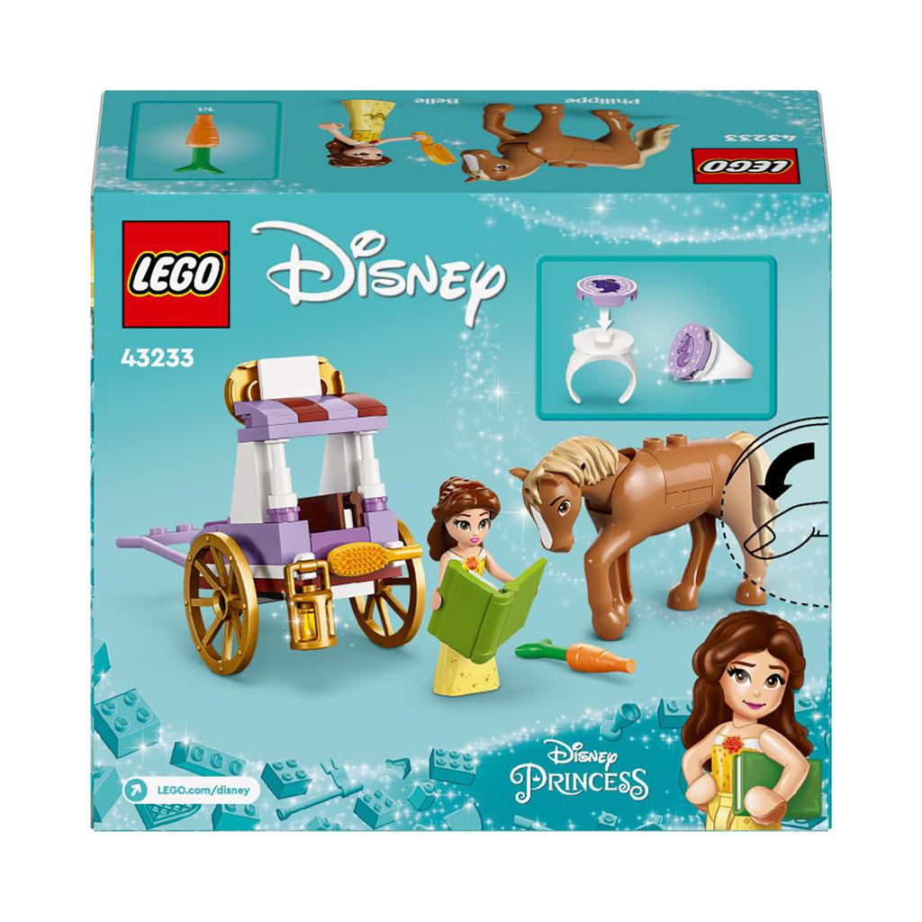 the back of the box shows the rings, accessories and bell, horse and carriage. 
