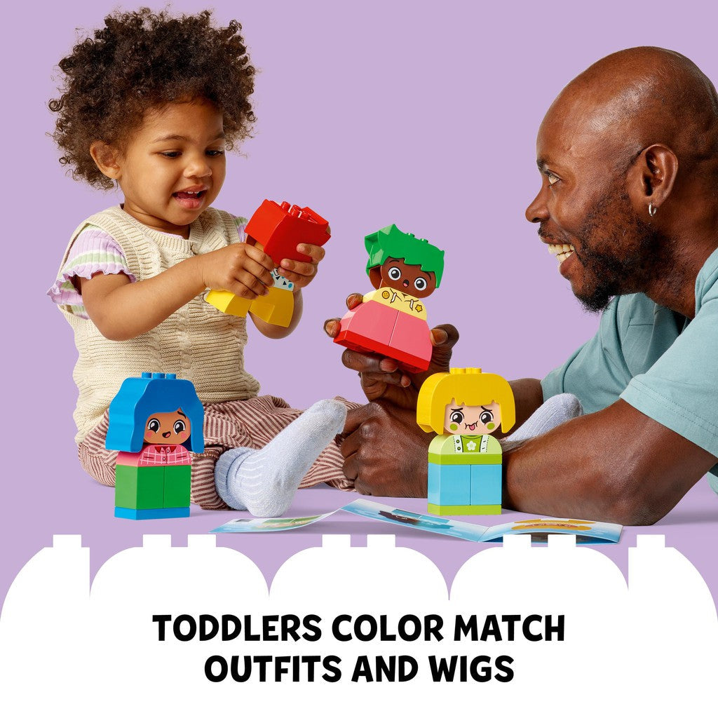toddlers color match outfits and wigs