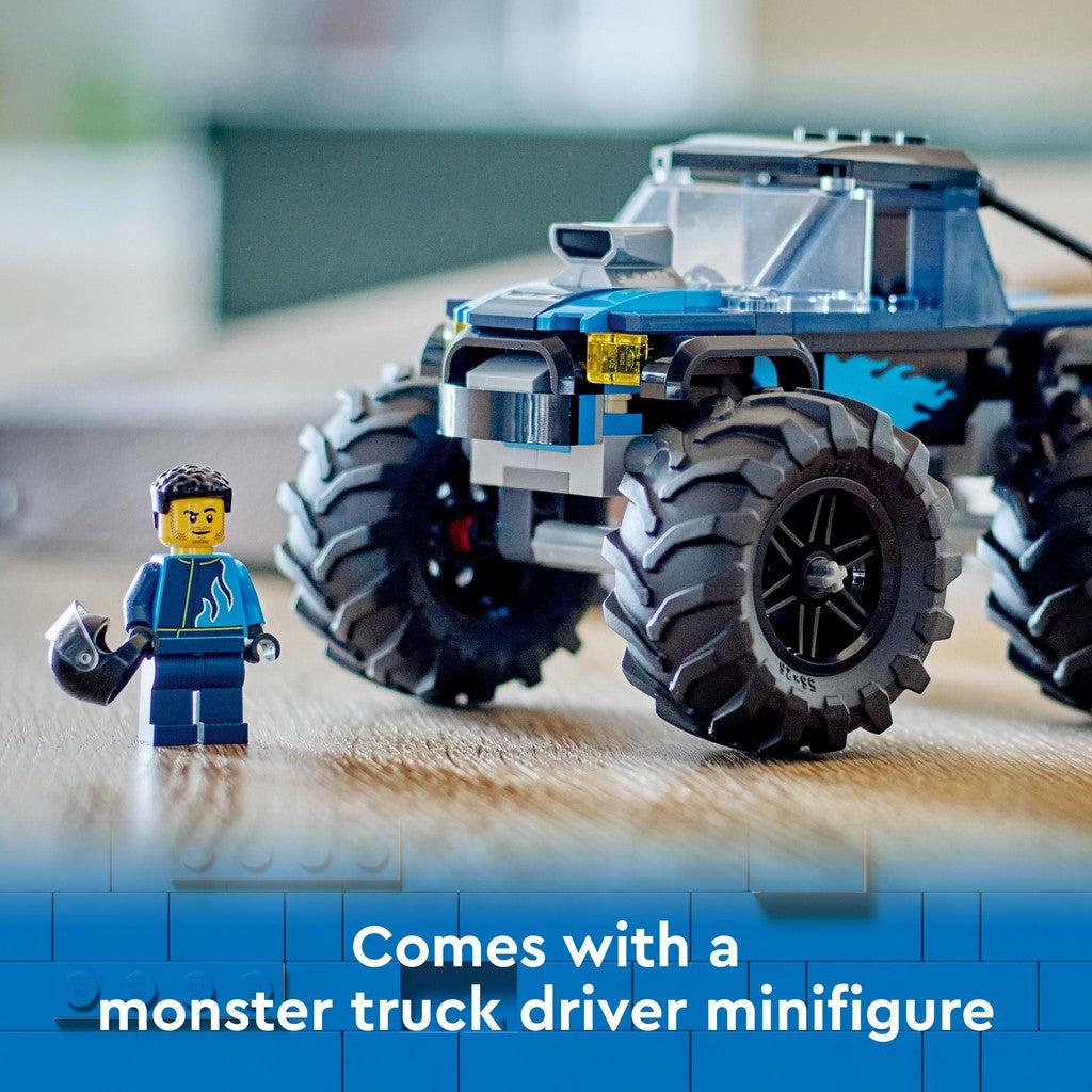 comes with a monster truck driver minifigure