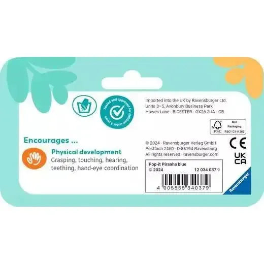 Blue Pop-It Piranha-Ravensburger-The Red Balloon Toy Store