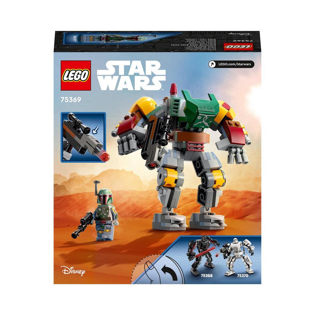 image shows the back of the LEGO Star Wars Boba Fett mech. 