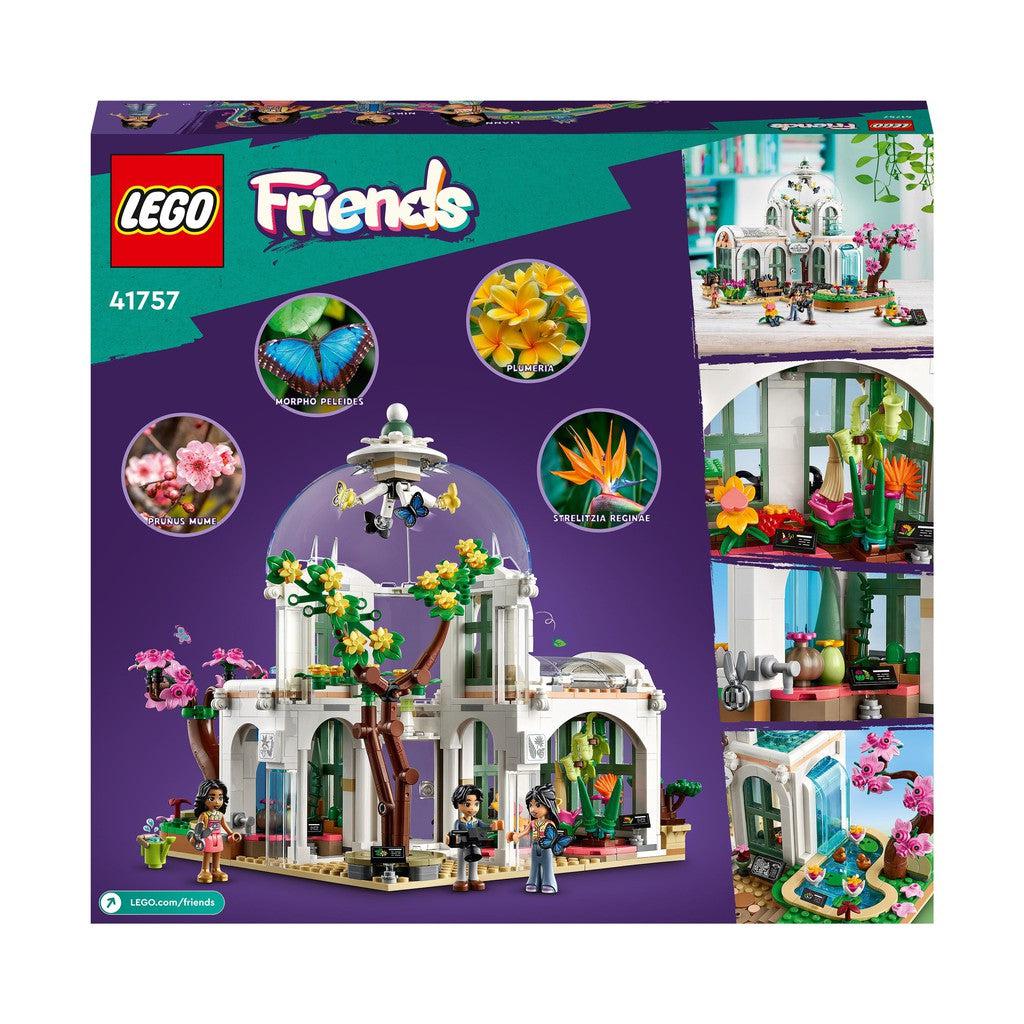 image shows the back of the box for the LEGO friends Botanical Garden set